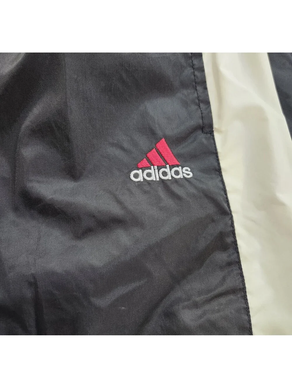 Vintage Adidas Track Pants Men XLT Black Red White Flag Tag 90s Y2K Soccer